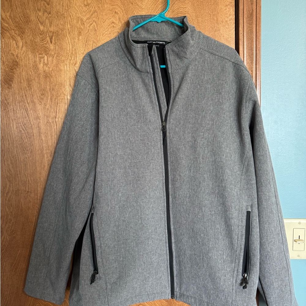 Port Authority Grey Lightweight Full-Zip Jacket
